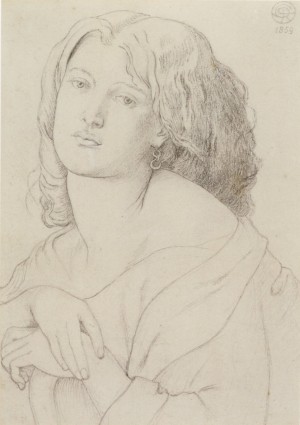 Fanny Cornforth graphite on paper 1859